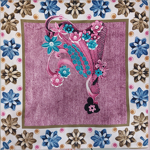 Printed Cushion Cover - 100% Cotton, Square Shape, Multicolor Design | Zipper Closure, Vibrant Printed Pattern