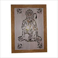 Hanuman Laser Wood Craft - Handcrafted Wooden Art | Intricate Design, Perfect For Arts And Crafts, Unique Regional Indian Artistry