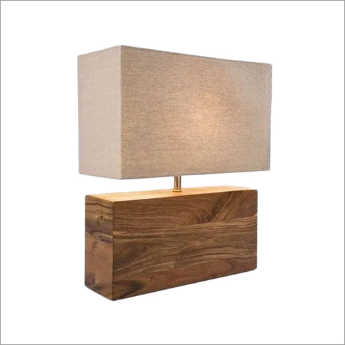 Brown Fancy Wooden Lamp