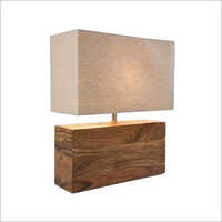 Brown Fancy Wooden Lamp