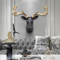 Fiber Deer and Deer Head statue