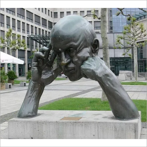 Fiber Head Resting Sculpture
