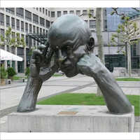 Fiber Head Resting Sculpture