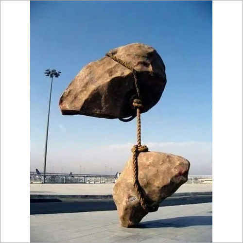 Fiberglass Rock Sculpture Skyartzone - Color: Brown