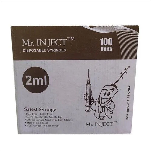 Stainless Steel 2 Ml Mr Inject Disposable Syringe