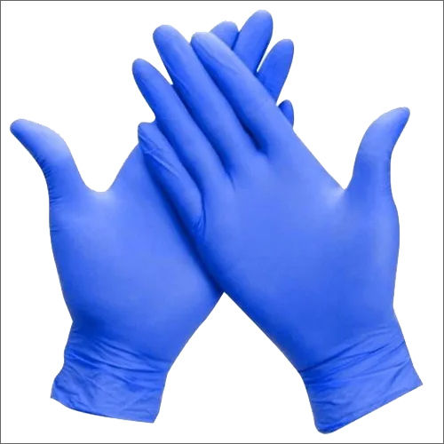 Plain Nitrile Blue Surgical Gloves