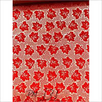 Printed Flocked Velvet Fabric - Cotton, 59 Inch Wide, Red | Lightweight, Smooth Texture, All-season Style, Woven Knitted Design