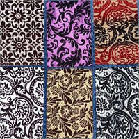Printed Flock Fabric - Crepe Material, Light Weight Knit With Floral And Printed Patterns | High Absorbency, Easy To Wash And Tumble Dry
