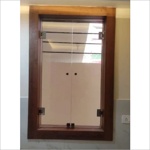 Aluminium Rectangular Fixed Window - Toughened Glass, 5 mm Thickness, Brown Powder Coated Frame | Built-In Blinds for Privacy & Sun Protection