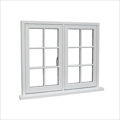 Rectangle Aluminium Casement Window - 6 mm Glass Thickness, White Powder Coated Frame, Arch-Top Design, Vertical Hinged Opening | Modern Aesthetic for Residential Use