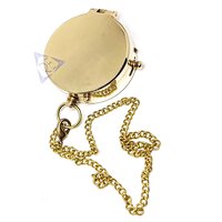 Brass Beautiful Personalized Engraved Pocket compass With Chain