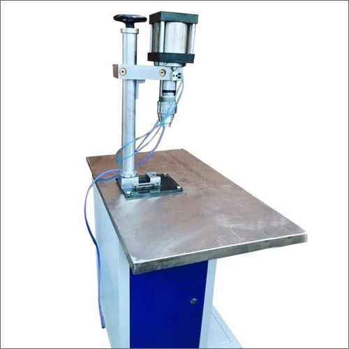 Silver-Blue-White Bottle Crimping Machine