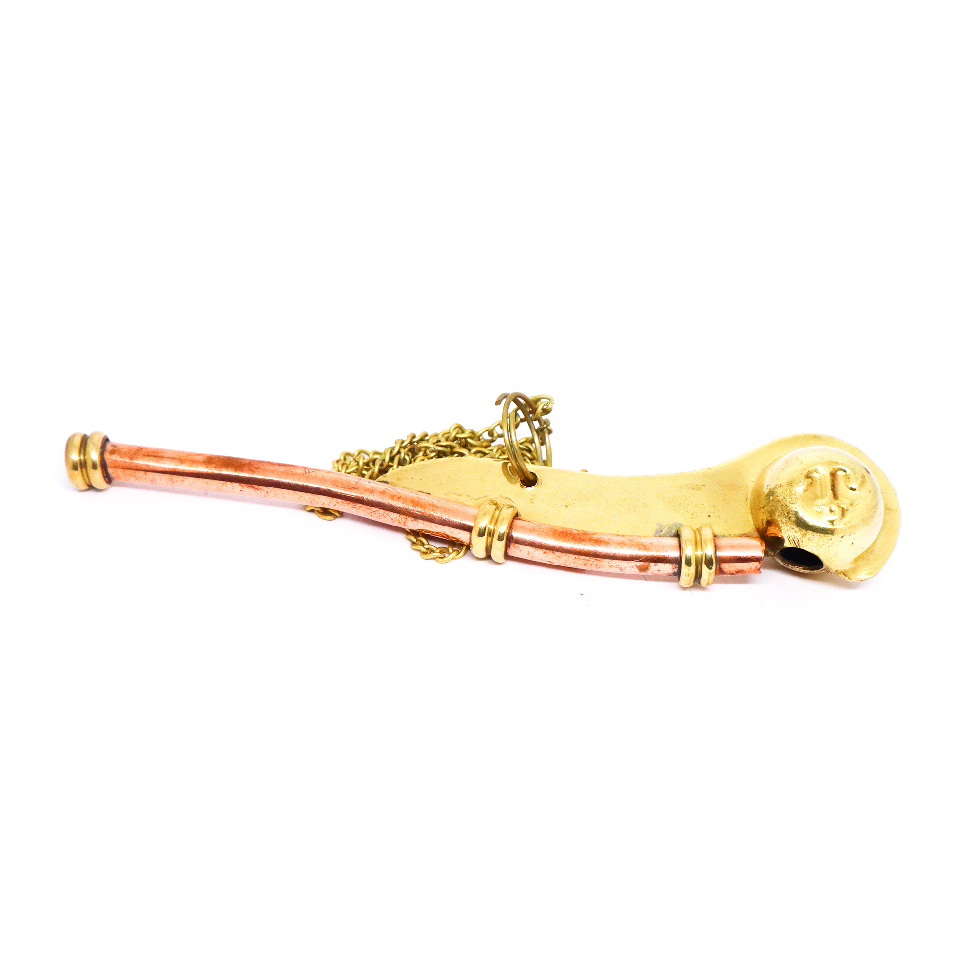 Brass Boatswain Pipe Keychain