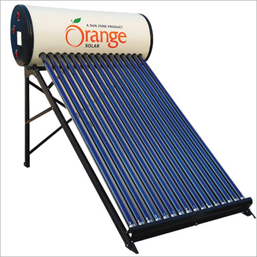 Grey Orange Diamond Glass Line Solar Water Heater