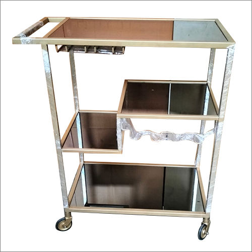 Durable Mild Steel Bar Cart Trolley