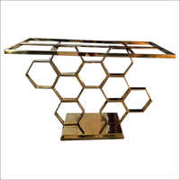 Polished Hexagonal Console Table