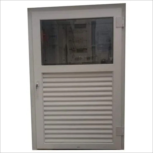 UPVC Fixed Louver Door - 5ft x 6ft Rectangular Tempered Glass, White Frame | Finished Surface, Available in Various Sizes