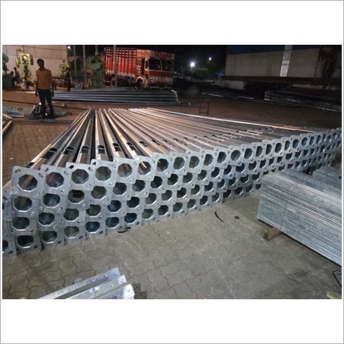 GI Octagonal Solar Mast Pole - GI Material, Silver Color, Lighting Integrated | High Quality Assurance, Unique Design by Skilled Craftsmen