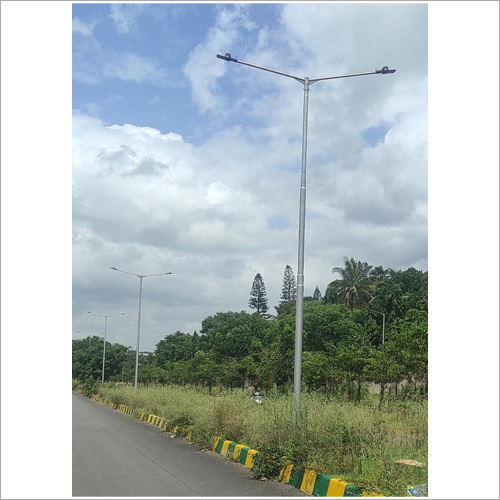 Silver Mild Steel Tubular Pole