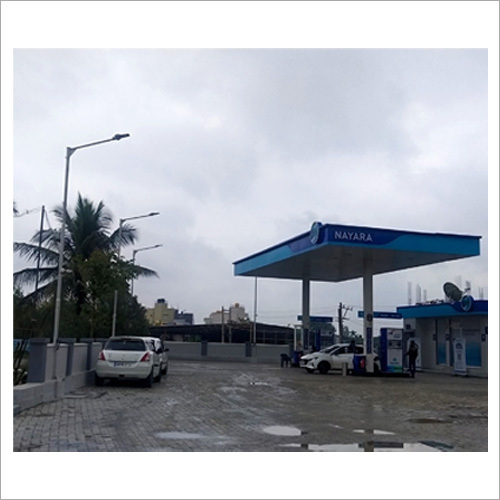 Silver Petrol Bunk Light Pole