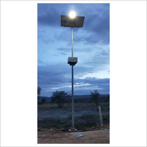 Silver Solar Integrated Lighting Pole