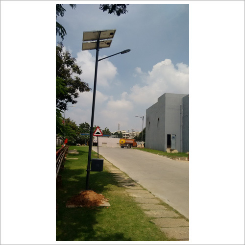 Silver Solar Lighting Poles