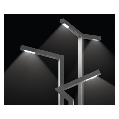 Silver Square Lighting Pole
