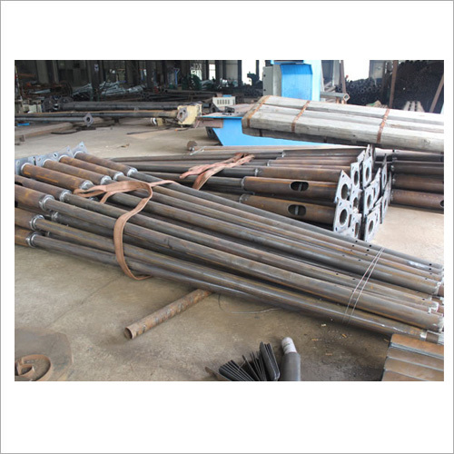 Silver Street Light Pole