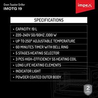 Impex Oven Toaster Grill.