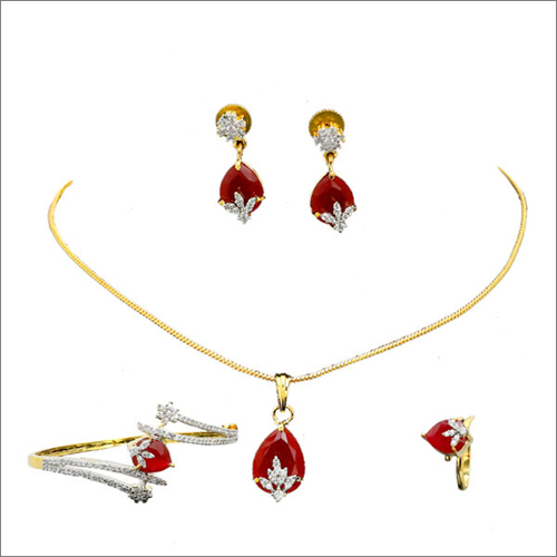 Combo Pack Chain With Pendant Earring Ring Bracelet Gender: Women