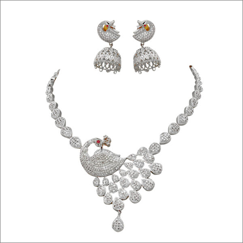 Necklace And Earring - Gold Jewelry Set with Zircon Stones | Feminine Design for Gifts and Parties