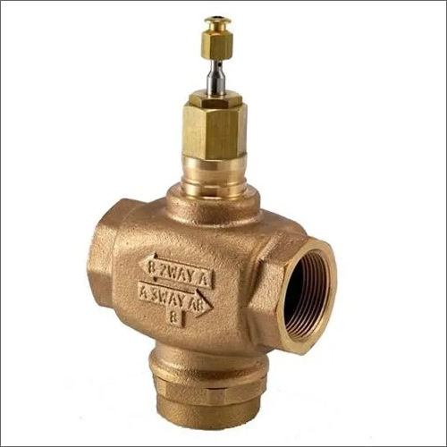 Golden Brass Globe Three Way Control Valve