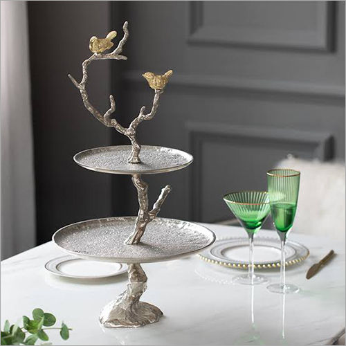 Two Tier Marble Cake Stand - Amoliconcepts