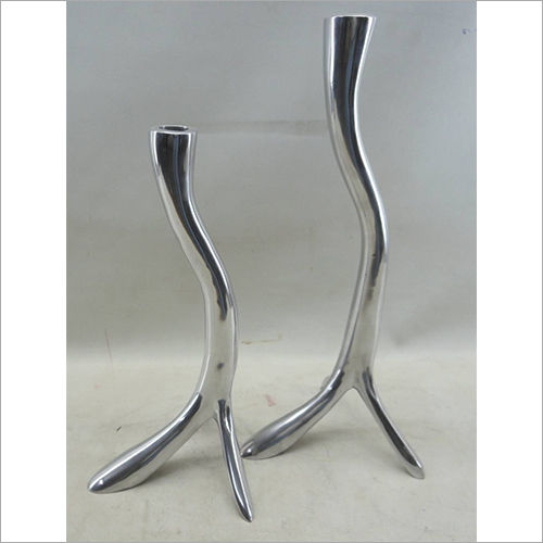 Silver Candle Stick Aluminium