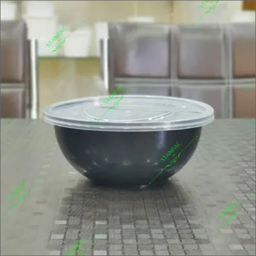 Black Disposable Round Food Container