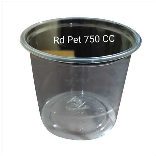 White Round Transparent Pet Hinged Box