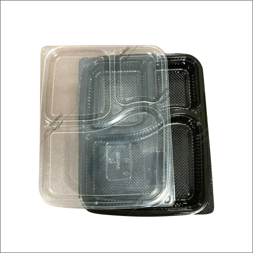 Black Plastic Food Packaging Trays