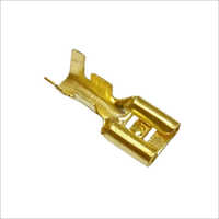 5000 Series Female Clip Short - Brass Material, Polished Finish | Durable Design for Secure Connections in Automotive Applications