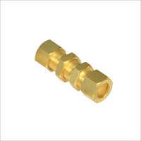 Brass Bulkhead Union - Specification Code No: 044mm, 066mm, 1010mm, 1414mm, 1616mm , Golden Color, Premium Brass Material, Multiple Sizes Available