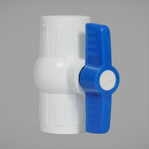 Upvc Short Handle Ball Valve - Plastic, Industrial Usage, Polished Finish | Versatile High Pressure Support for Liquid and Gas Flow Control