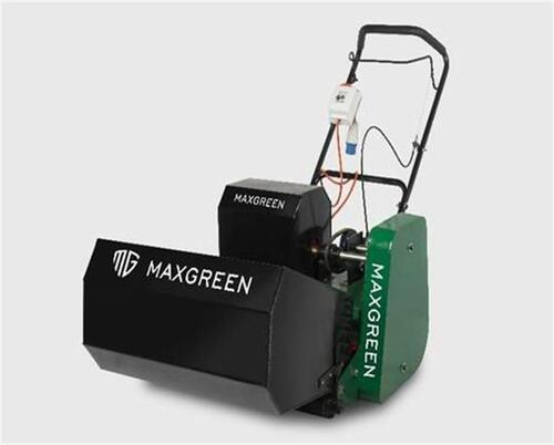 Green Electric Cylindrical Lawn Mower Machine