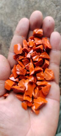 Red color opaque Decorative Glass Pebbles Stone/Glass Stone Gravels/Crushed Glass Chippings for landscape Loos pack price per ton
