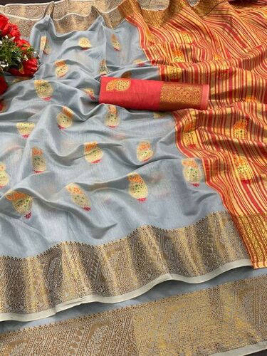 Ziva Grey Cotton Silk