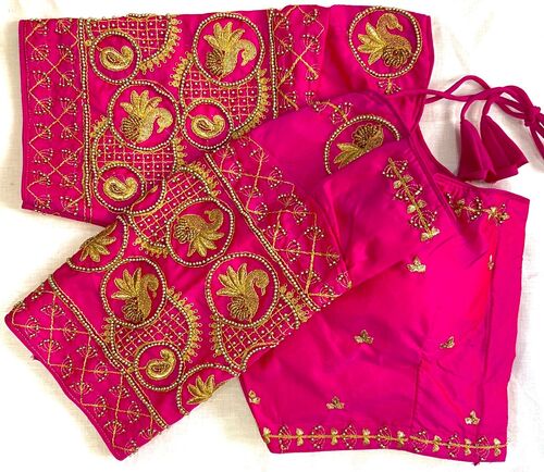 Women Soft Silk Khatli Hand Work Blouses...