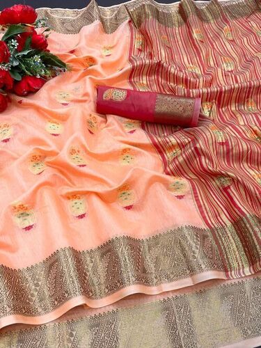 Ziva Peach Cotton Silk