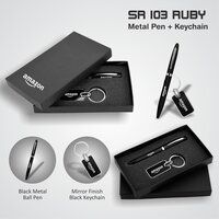 2 in 1 Pen Keychain Combo Gift Set Sr 103 Ruby