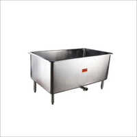 Silver Stainless Steel Milk Dump Tank