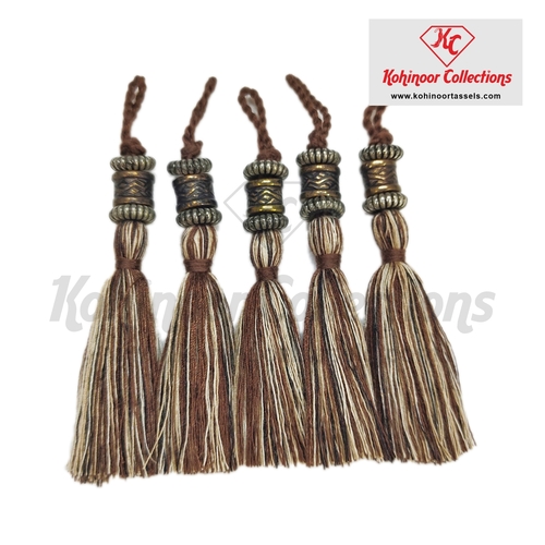 Multi Colors Tassel with Brass Beads By KOHINOOR COLLECTIONS