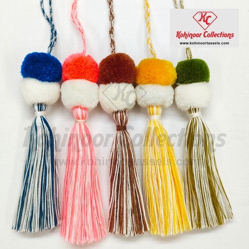 Pompom Tassel Multi Colors