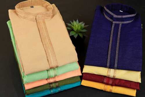 Mens Silk Embroidery Work Kurtas...